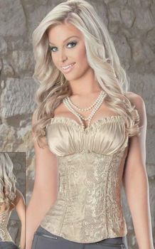 Nude Corset with Paisley Design